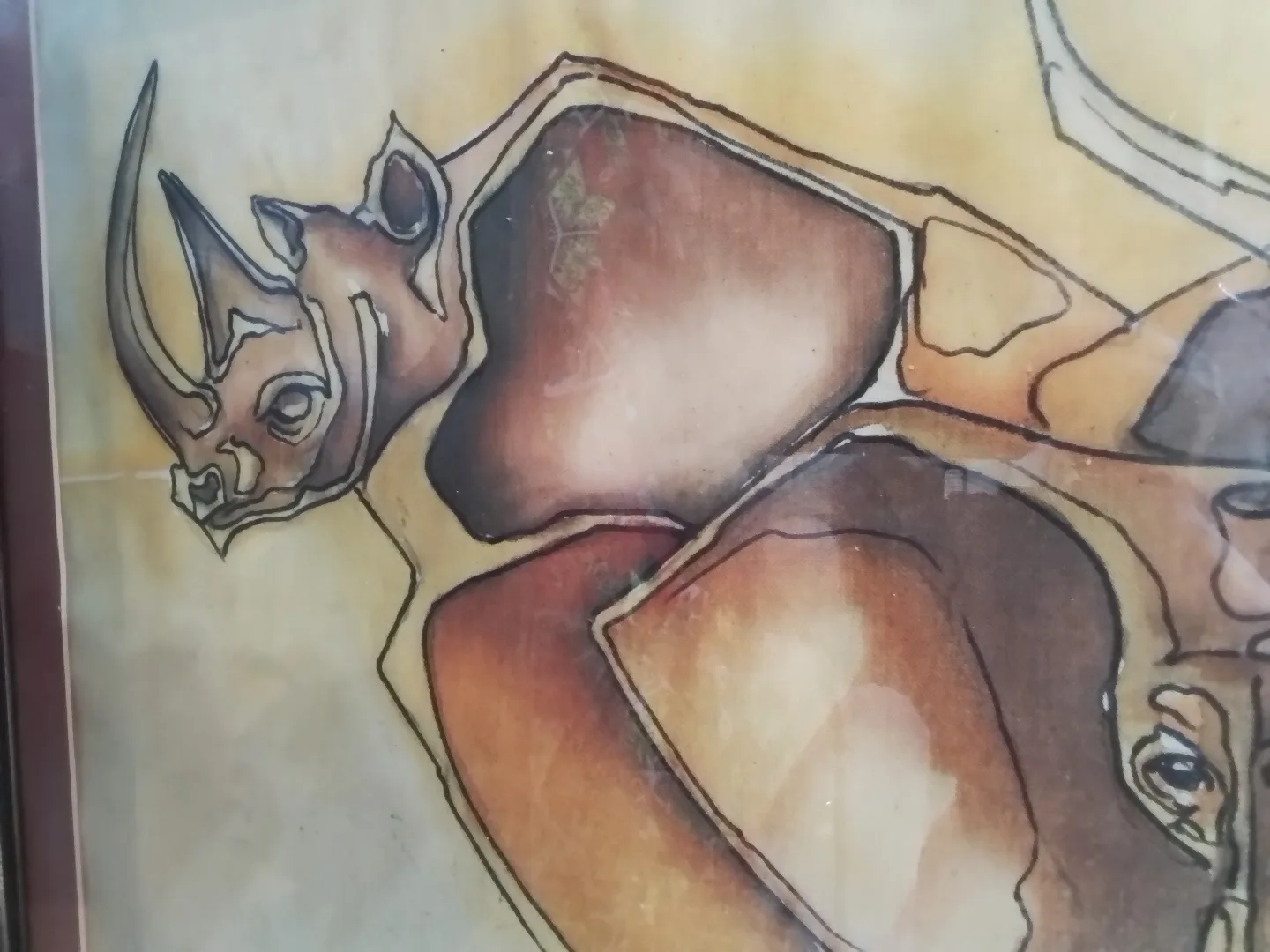 Framed African Wildlife Art Painting On Canvas image indicator(6)