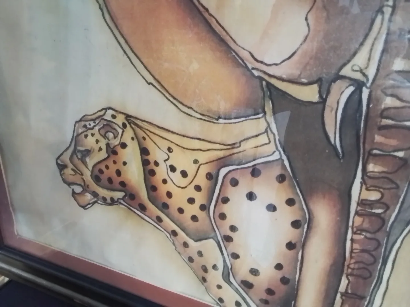 Framed African Wildlife Art Painting On Canvas image indicator(7)