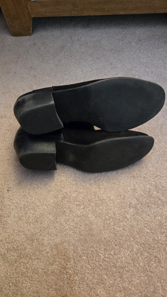 Black Suede Ankle Boots - Size 6 - photo 2