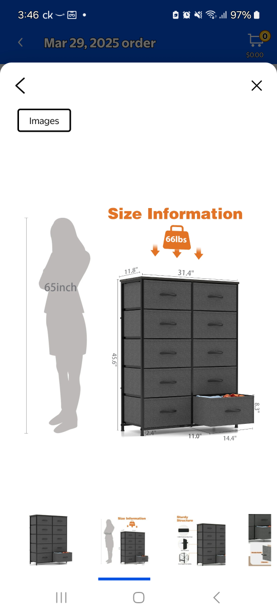 Tall 10-Drawer Fabric Storage Organizer - photo 2