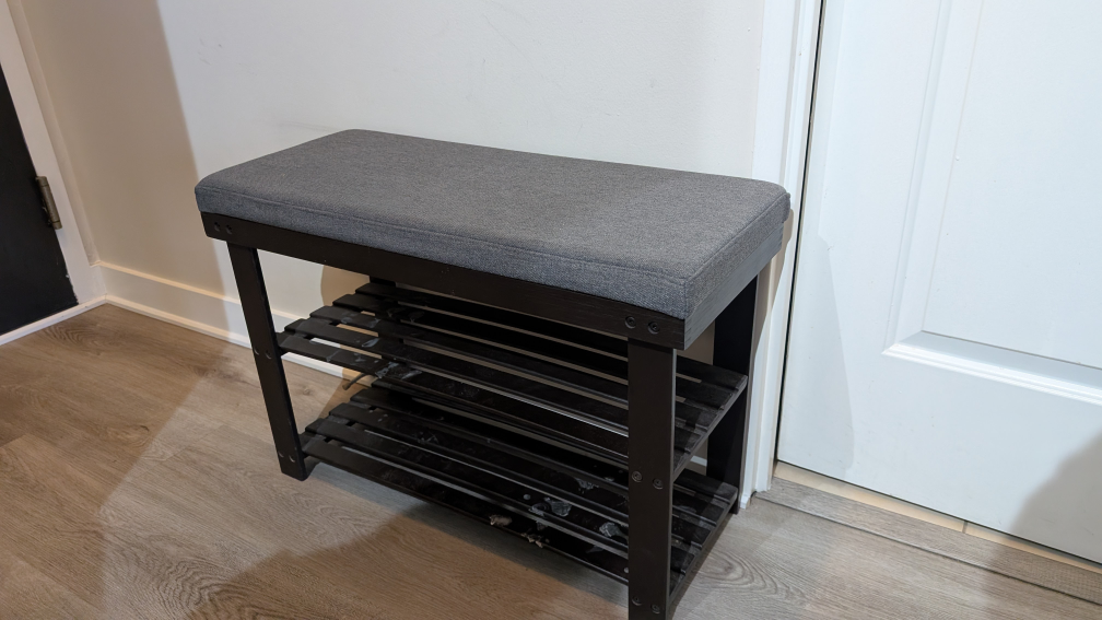 Shoe rack bench with storage