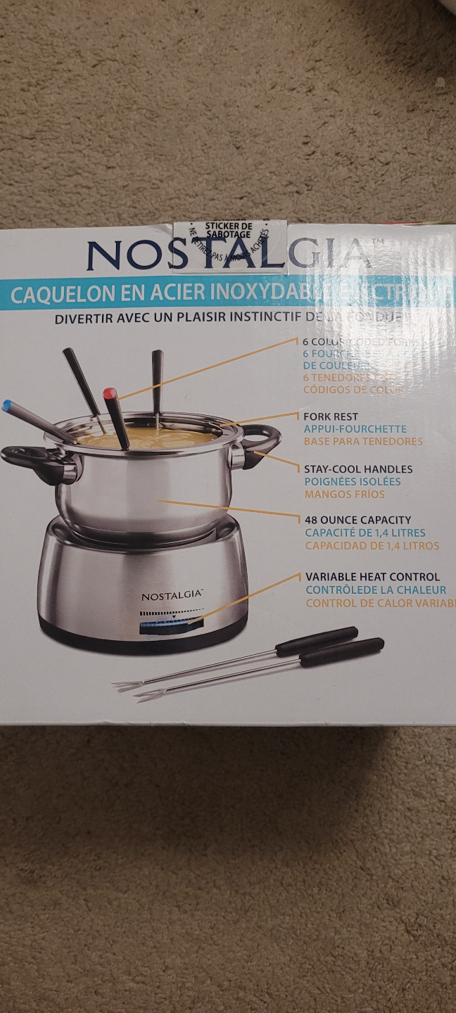New Nostalgia Stainless Steel Fondue Set
