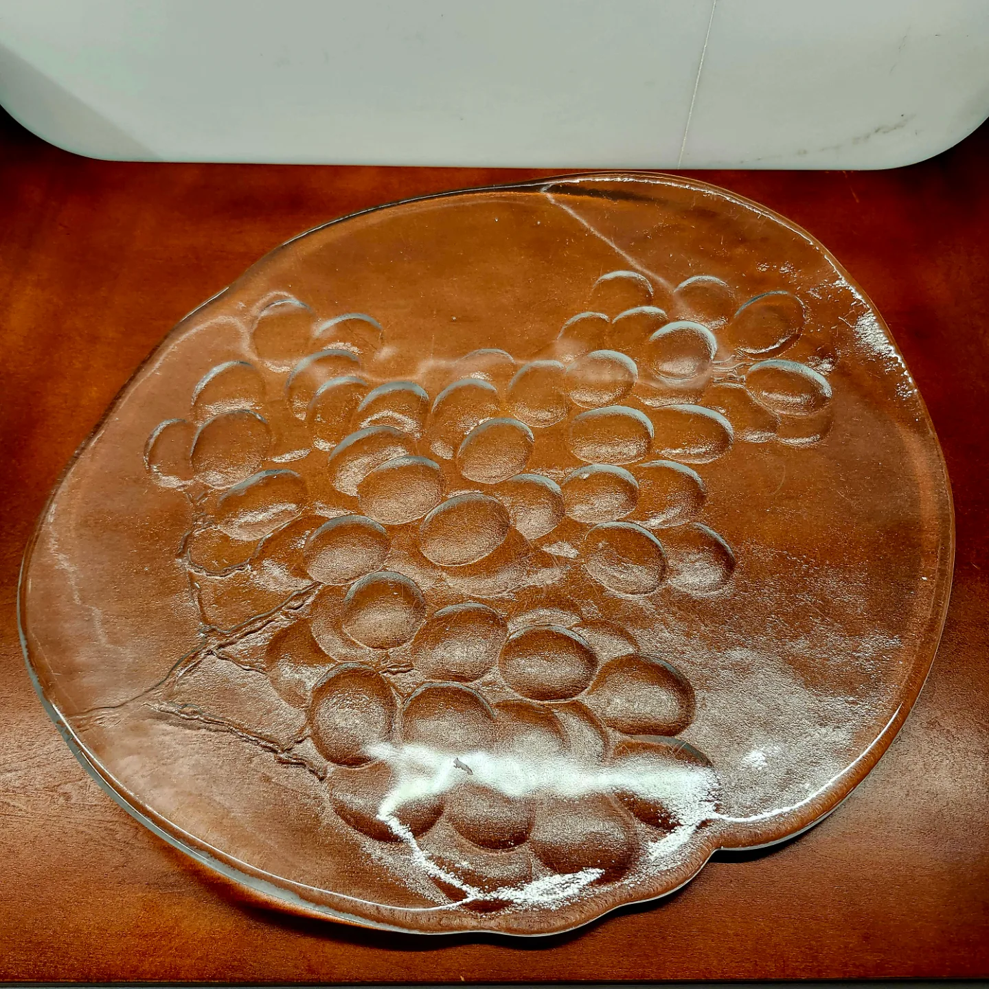 Vintage Glass Grape Serving Platter thumbnail