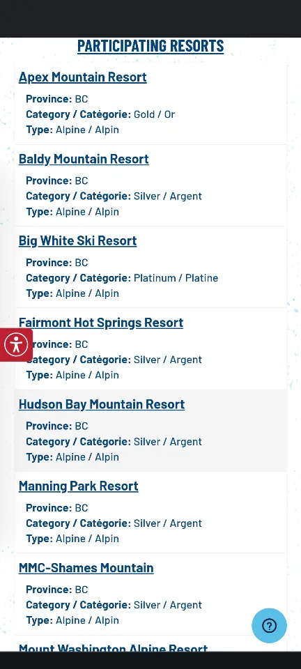 One (1) Platinum Canadian Lift Pass Ticket image indicator(6)