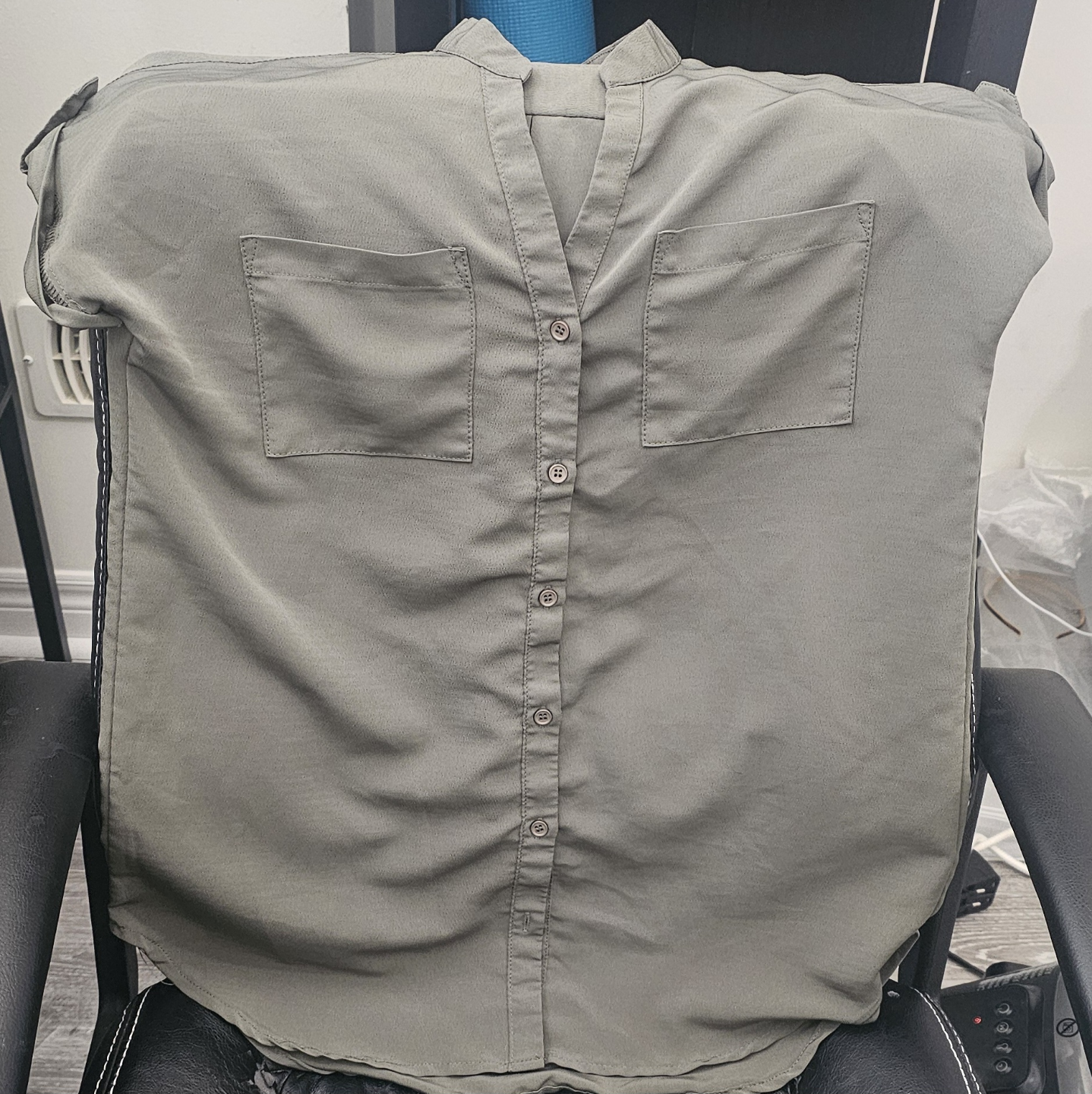 Women's Sage Green Button-Down Shirt