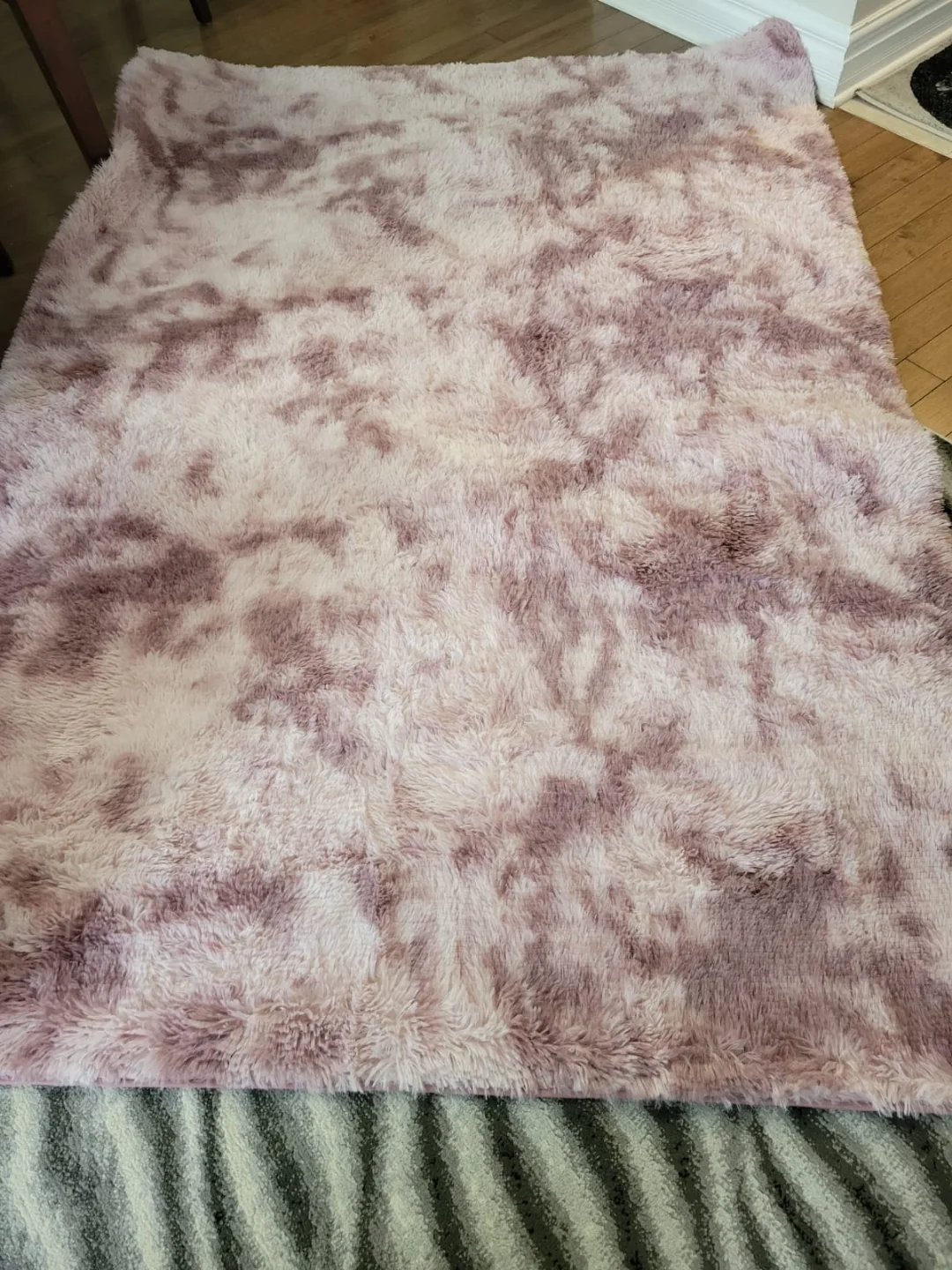 Fluffy Pink and Brown Rug image indicator(4)