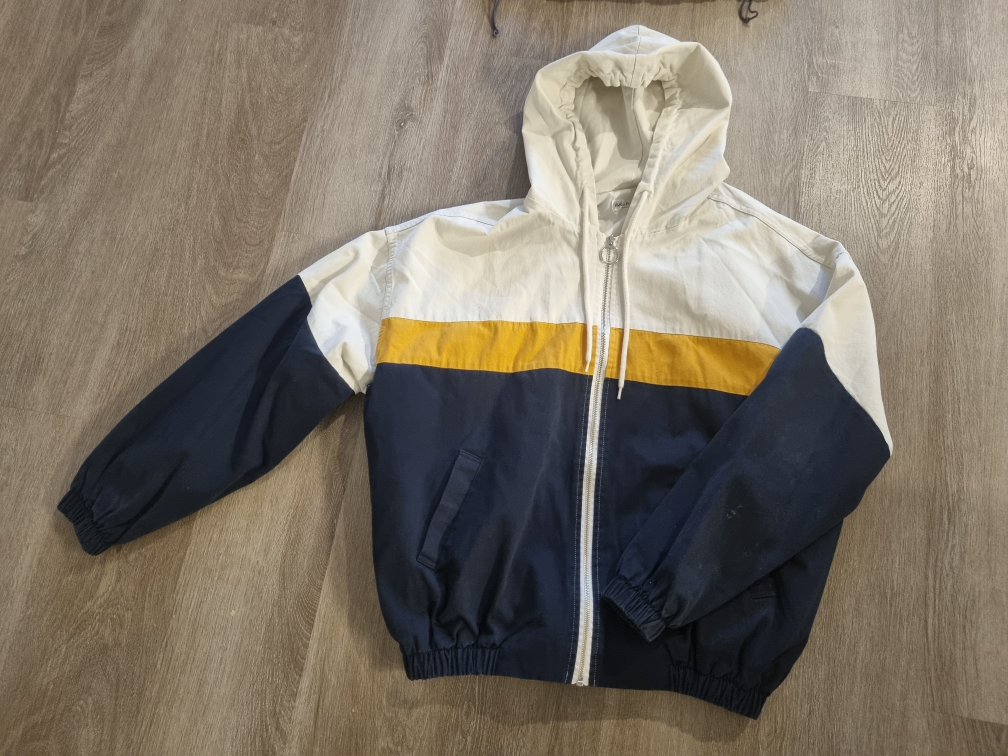 Colour-blocked Zip-up Hoodie Jacket
