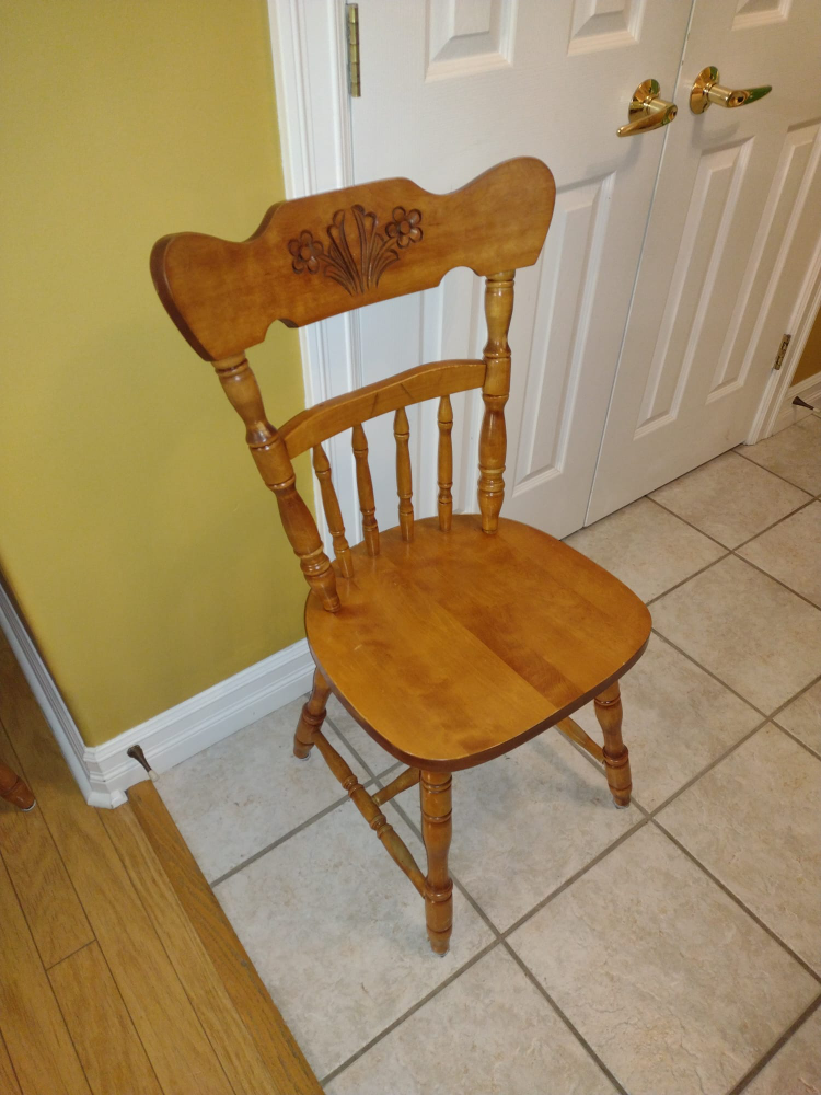 Set of 4 Vintage Wooden Dining Chairs - photo 2