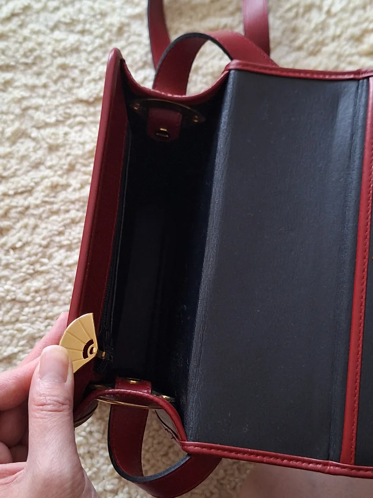 Karl Lagerfeld Paris Red Leather Crossbody Bag image indicator(7)