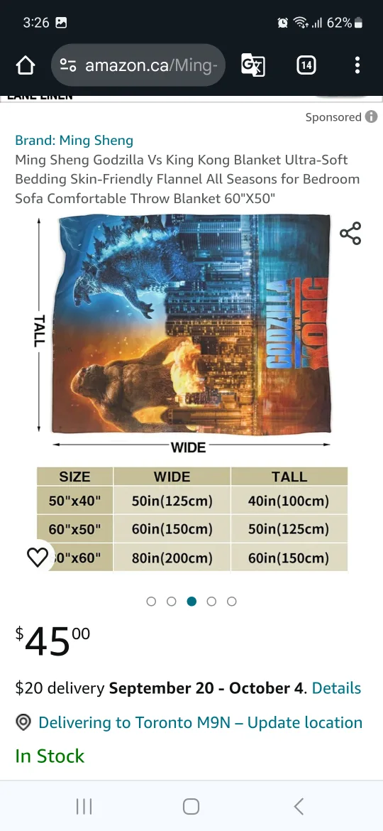 Godzilla Vs King Kong Flannel Throw Blanket image indicator(3)