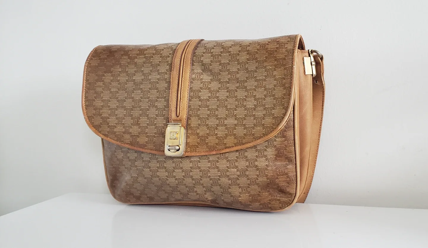 Vintage Celine Macadam Triomphe Clasp Crossbody Bag image indicator(2)