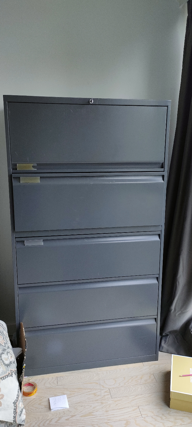 Five-Drawer Metal Filing Cabinet