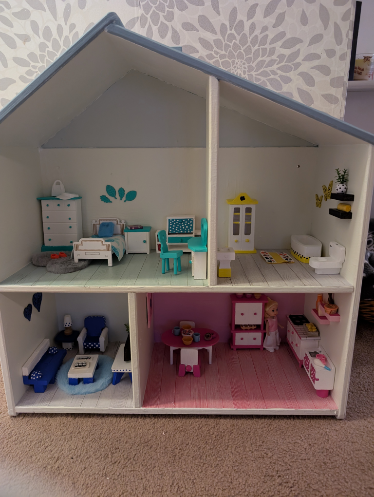 Custom Built Dollhouse with Furniture