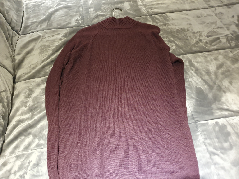 Men's Burgundy Cable Knit Jumper - photo 2