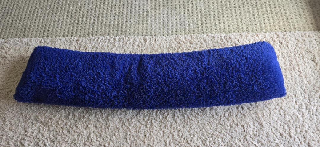 Fluffy Blue Bolster Pillow