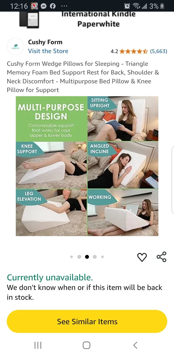 Cushy Form Wedge Pillows for Sleeping image indicator(3)