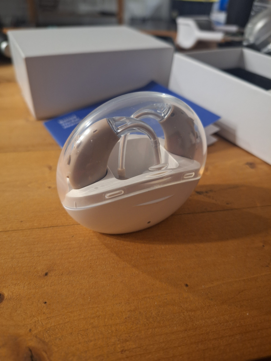 Rechargeable Wireless Hearing Aids with Charging Case
