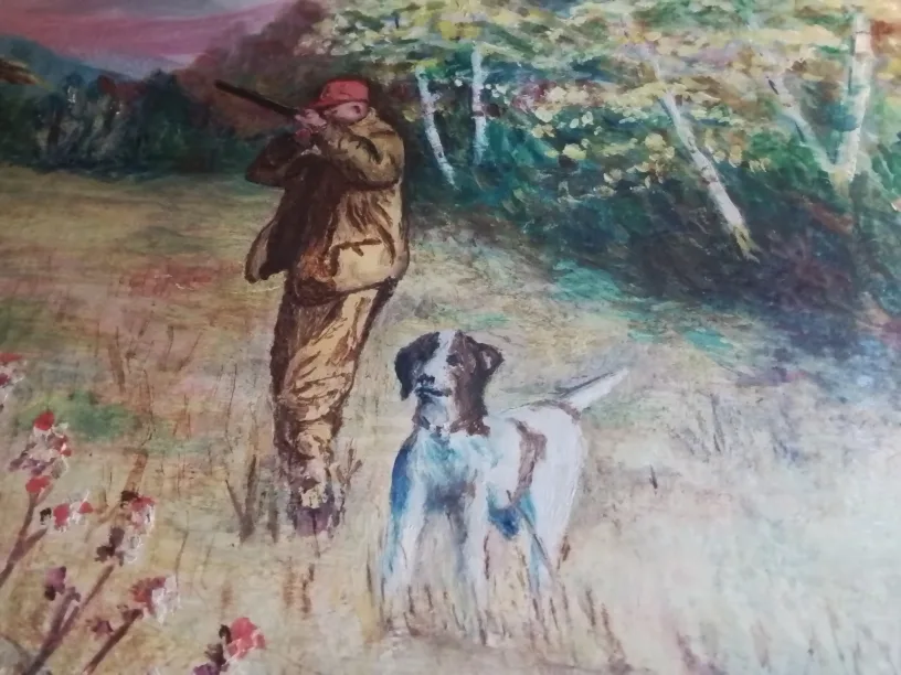 Humerous MCM OOC Painting "Hunting Artist" W. Laflamme💚 image indicator(7)