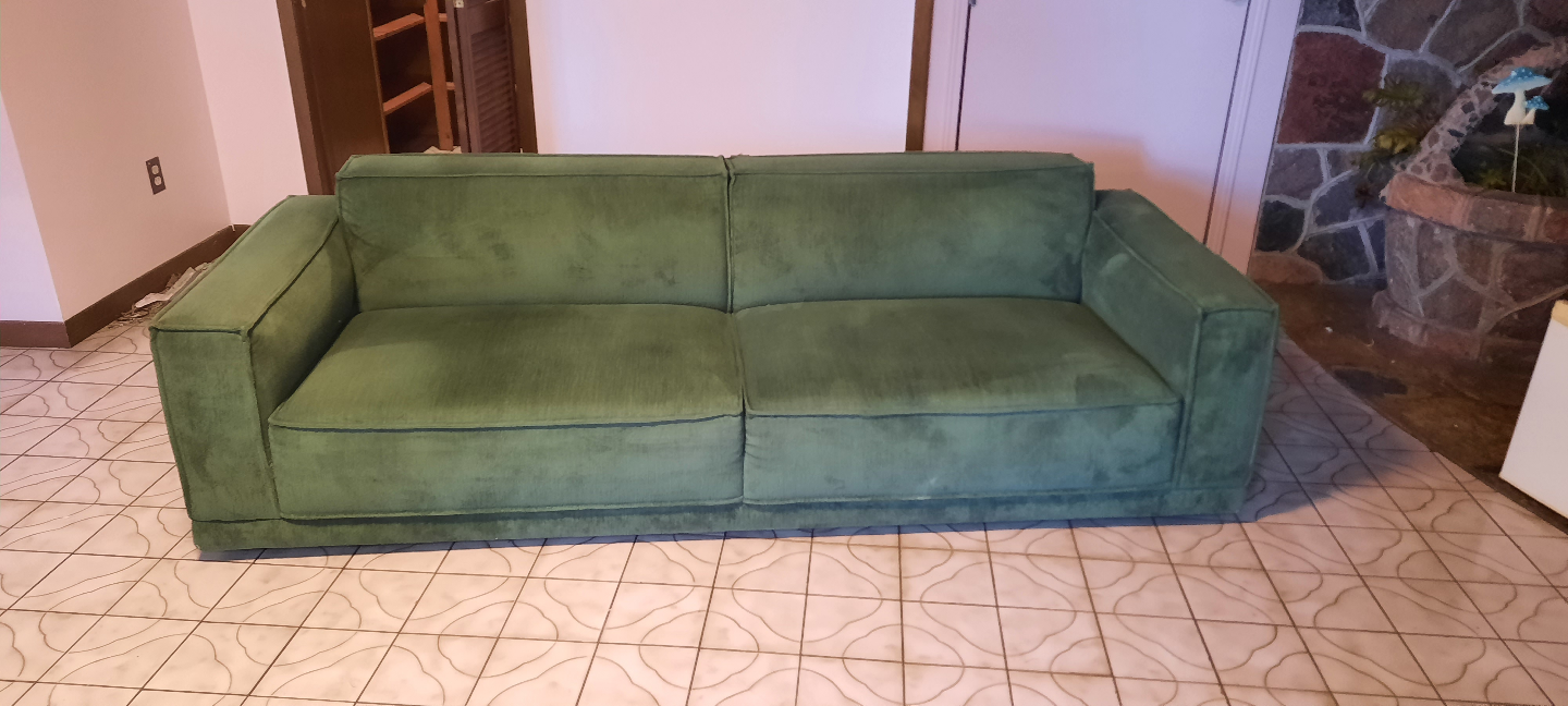 modern low back 96" luxury sofa