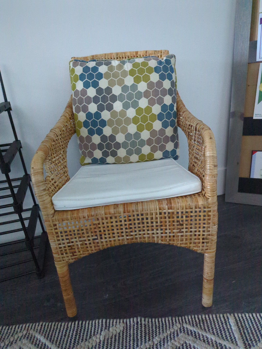Rattan Armchair with Cushion