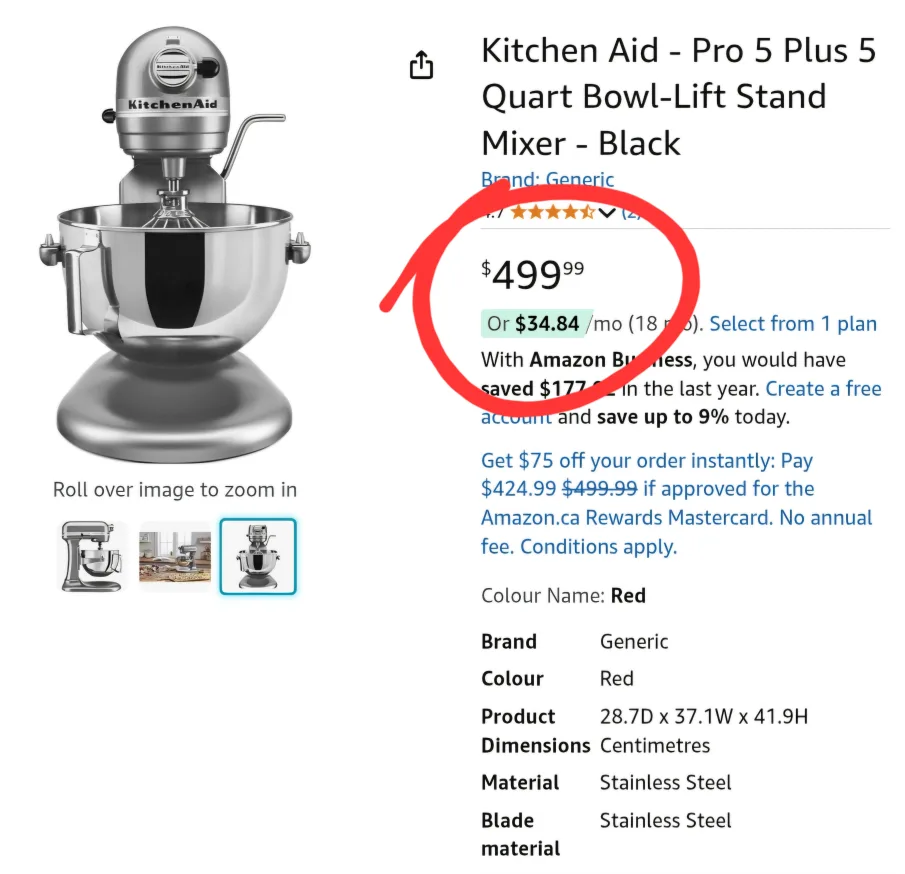Kitchen Aid Professional HD KG25 StandMixer image indicator(5)