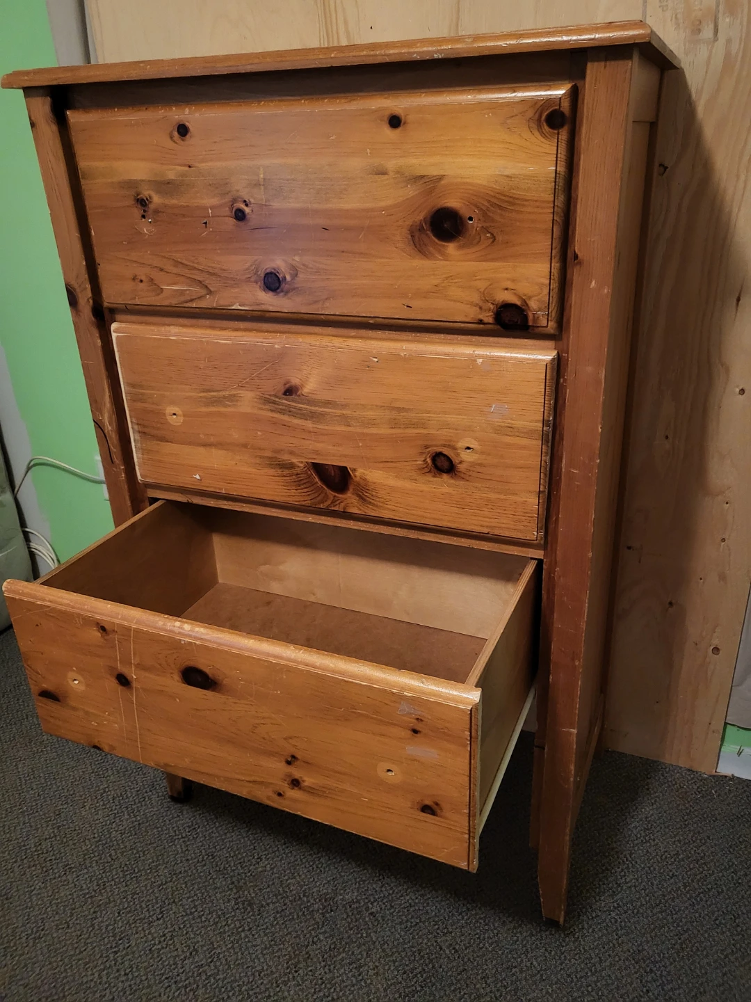 Three-drawer pine dresser- FREE