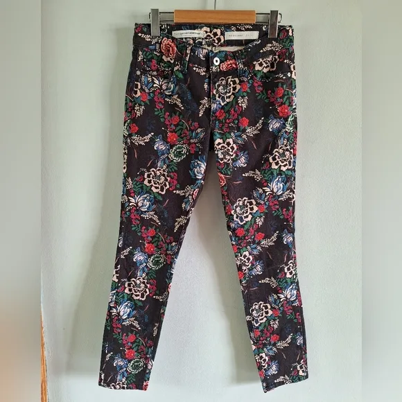 Anthropologie Floral Skinny Jeans thumbnail