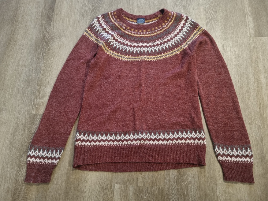 Women's Burgundy Fair Knit Sweater