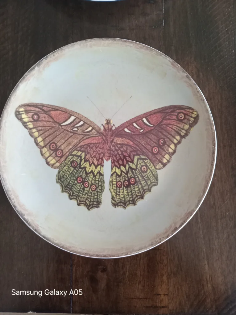 Set of 4 Butterfly Decorative Plates image indicator(3)