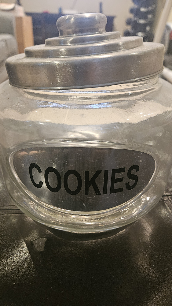 Glass Cookie Jar with Metal Lid 💚 - photo 2