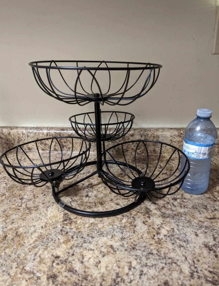 Four-Tiered Black Wire Fruit Bowl - photo 3