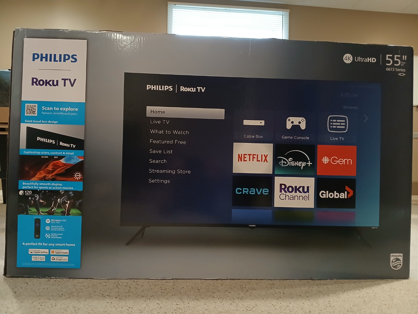 55" Philips Roku TV - 4K UHD Smart TV - New in Box