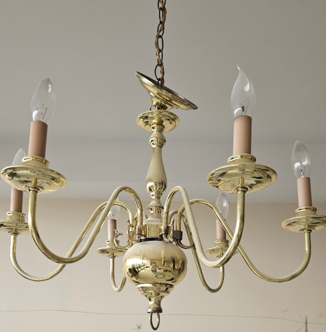 Antique Brass 5-Light Chandelier