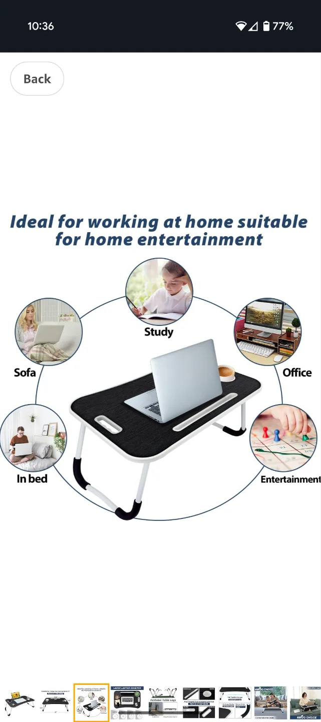 VAIGO Laptop Bed Table - Foldable Laptop Desk image indicator(9)