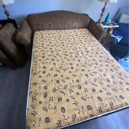 Brown patterned Sofa Bed - photo 2