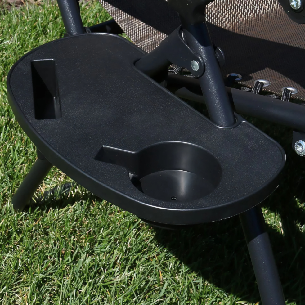 💚Black Plastic Cup Holder Tray for Zero Gravity Chair - photo 4