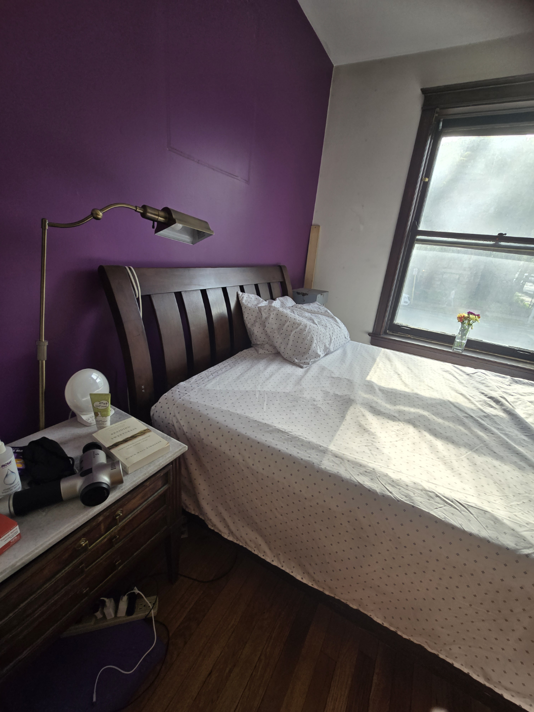 Dark Wood Sleigh Bed Frame - photo 2