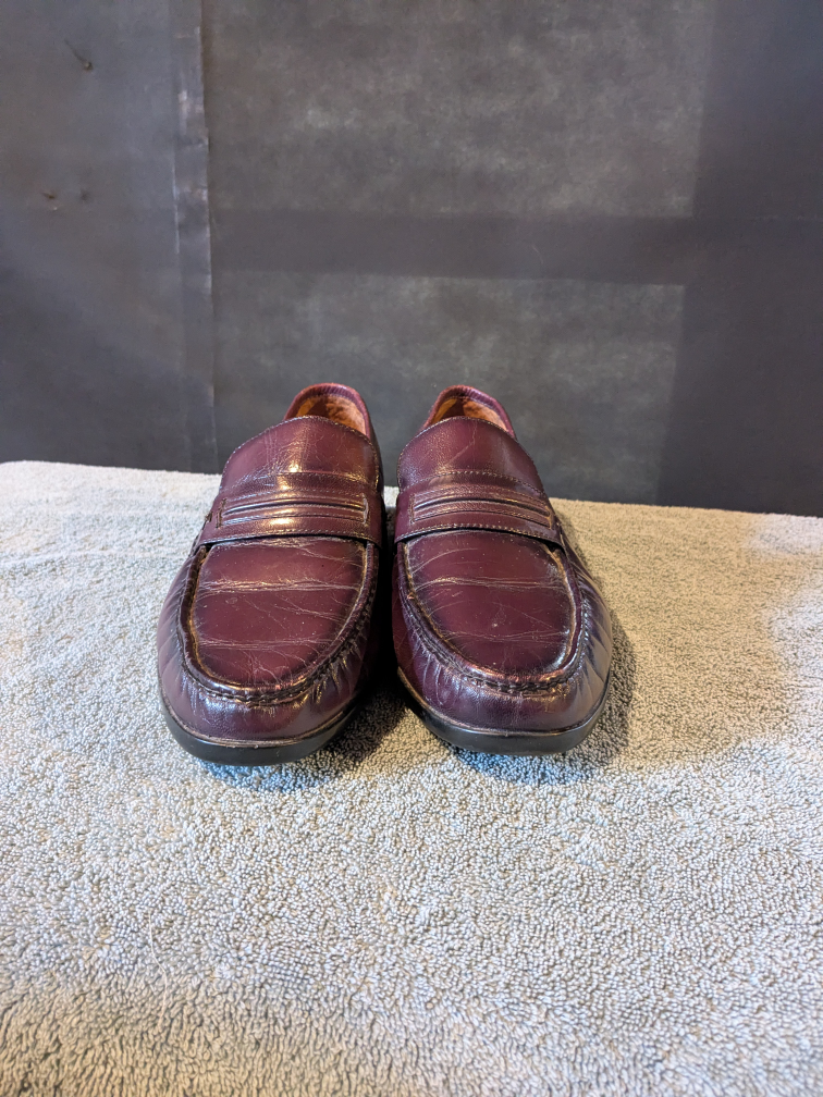 Arnold Palmer Men's Burgundy Leather Penny Loafers - photo 4