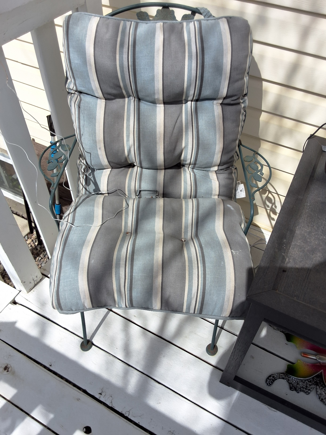 2 Metal Patio Chair with Cushions - photo 3