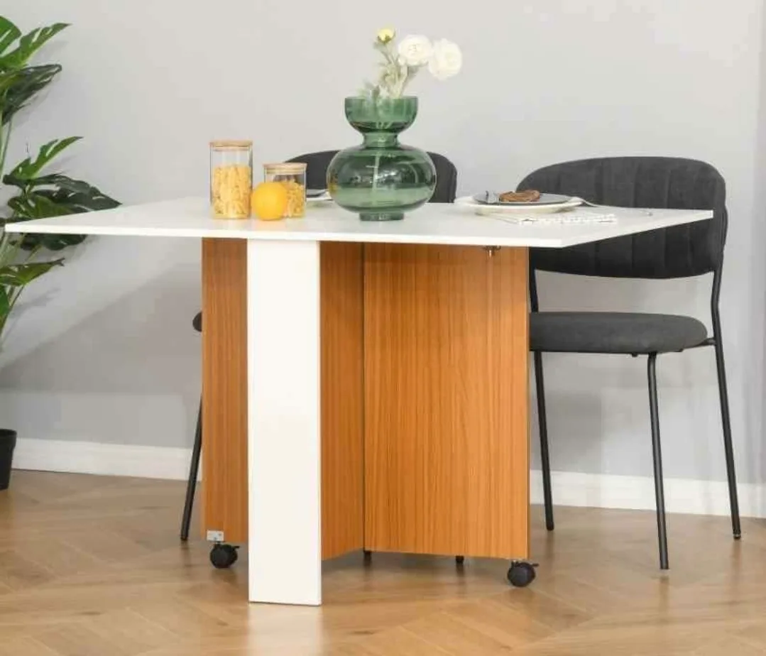 Space-Saving Folding Table with Wheels image indicator(6)