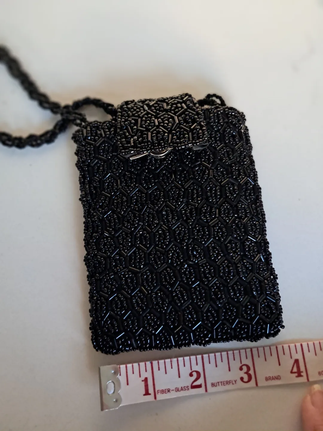 💚Cute Black Beaded Evening Bag image indicator(4)