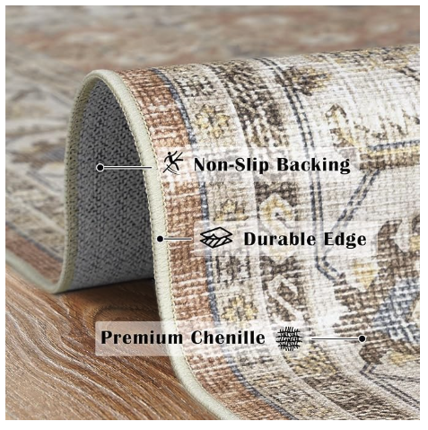Moving Out Sale‼️Elegant Area Rug, Non-Slip Backing - photo 3