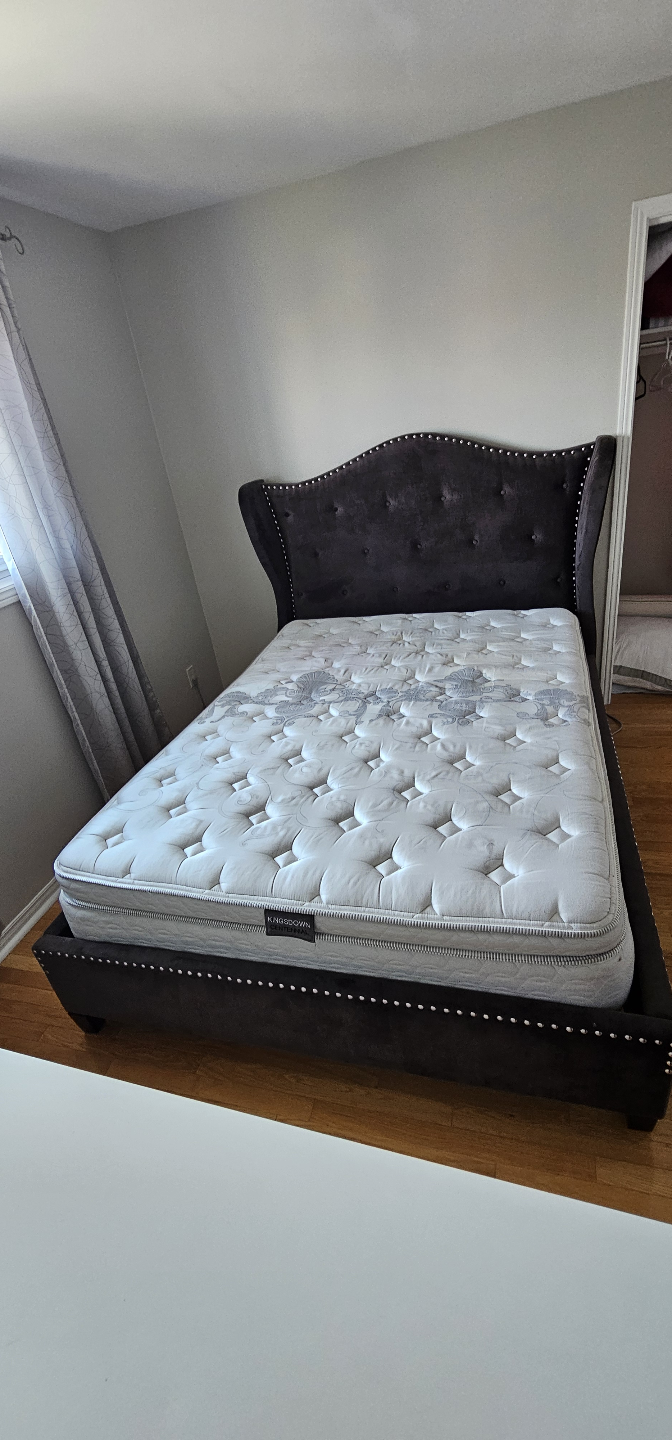 Queen Size Bed Frame with Mattress - photo 2
