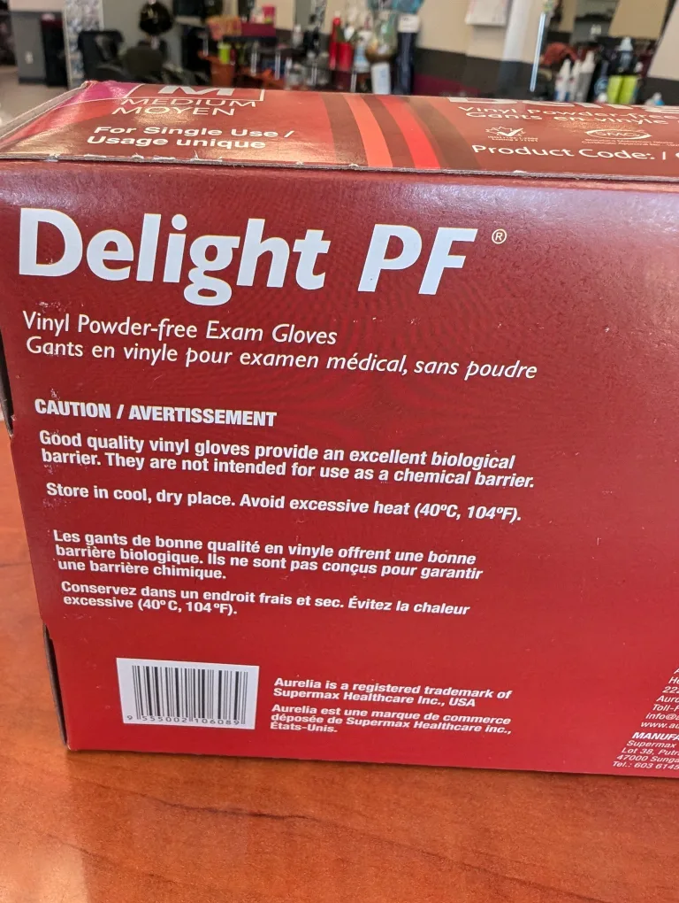 Aurelia Delight PF Vinyl Powder-Free Exam Gloves - Medium image indicator(6)