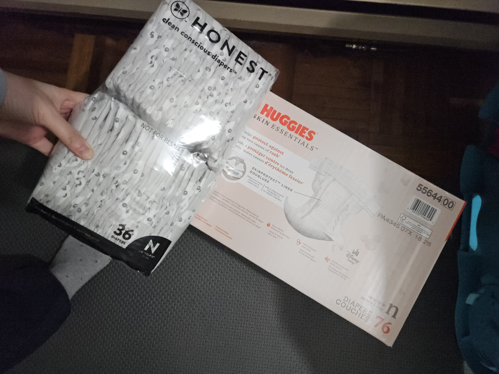 Size N diapers - Honest 36 & Huggies Diapers 76