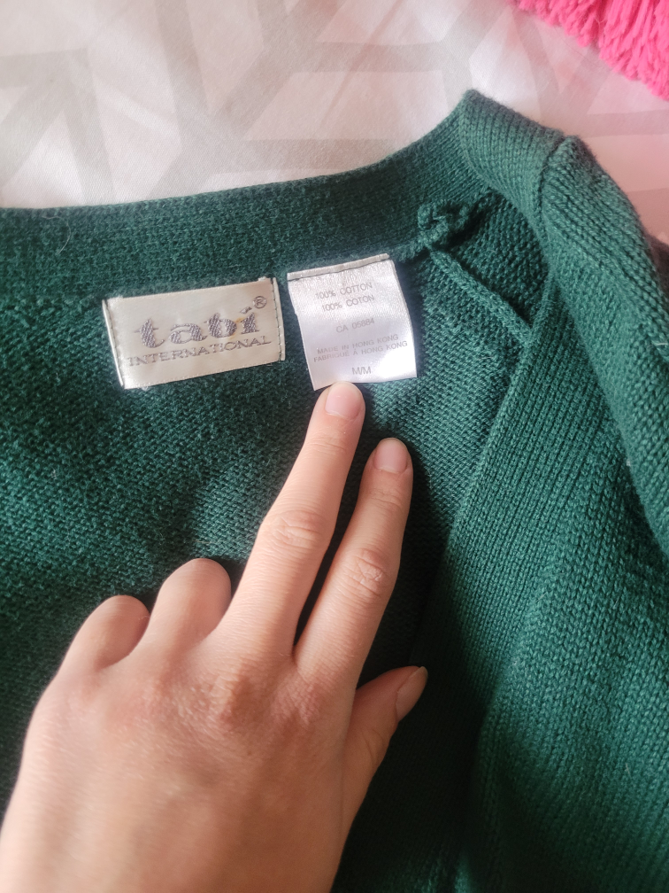 Women's Talli International Green Cardigan 💚 - photo 2