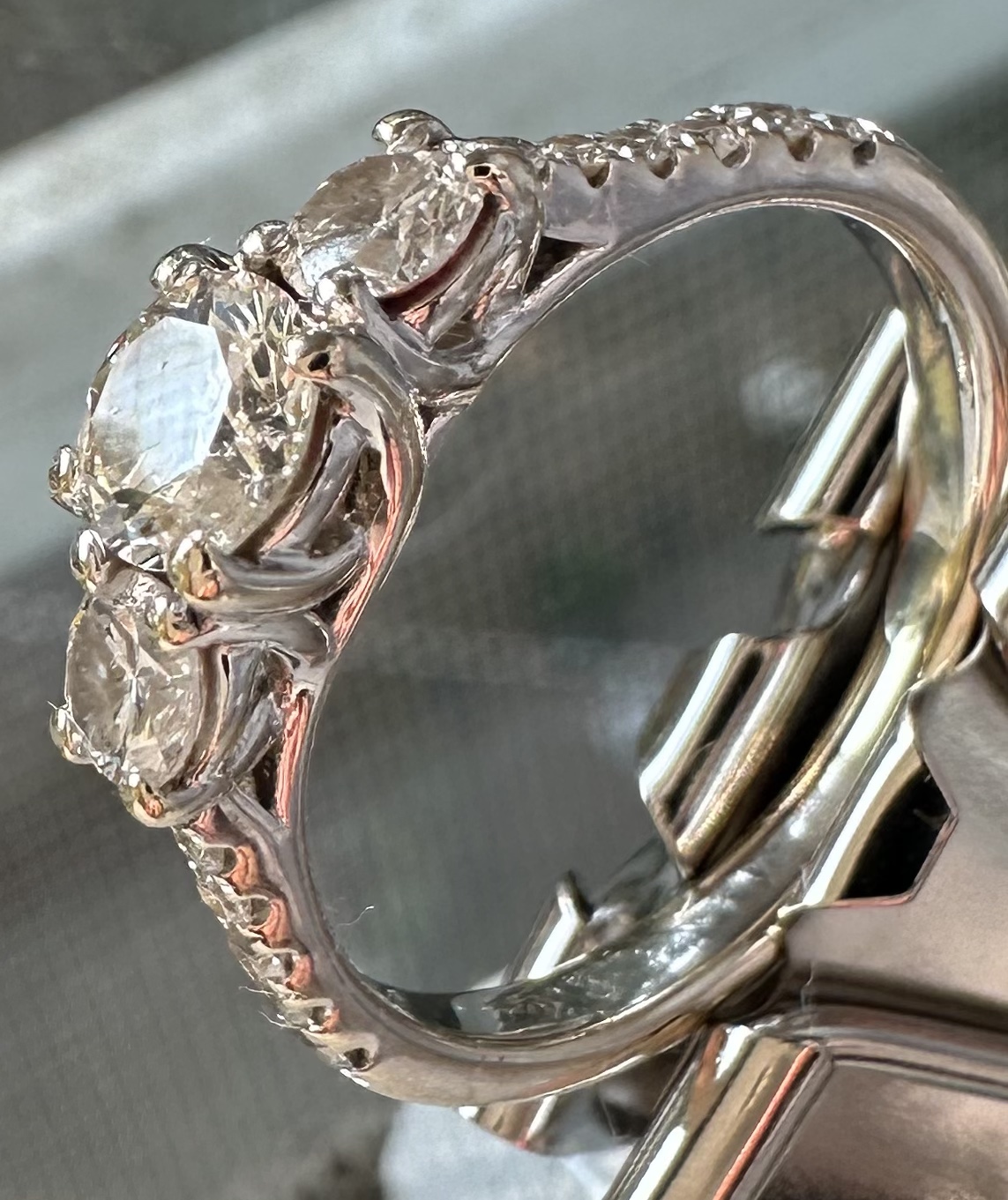 Three-Stone Diamond Engagement Ring