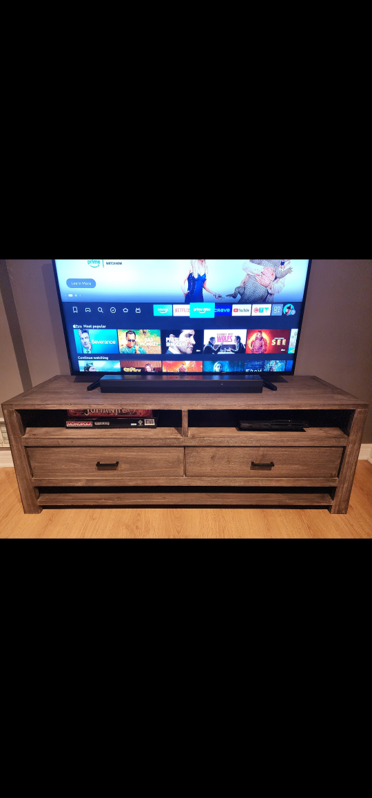 Wooden TV Stand with Two Drawers