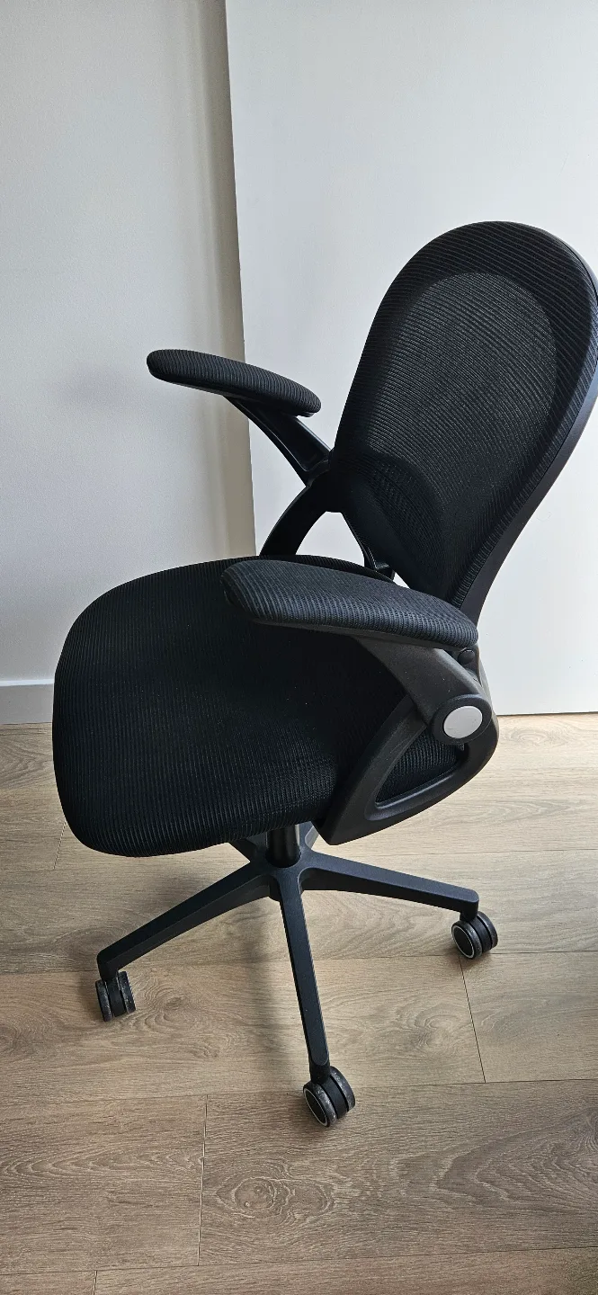 Black Mesh Office Chair with Armrests 💚 image indicator(5)