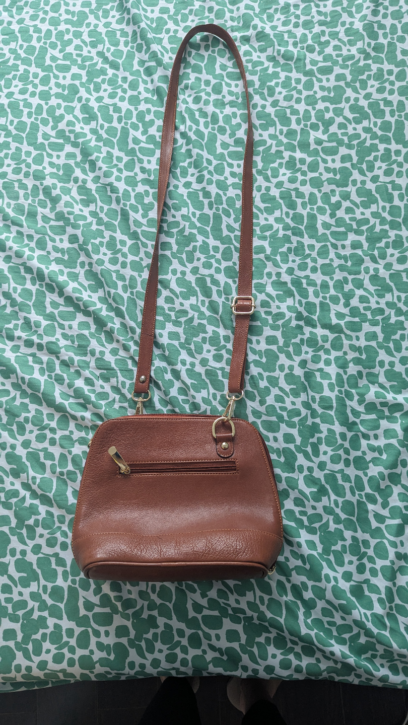 Brown Leather-like Crossbody Bag - photo 2